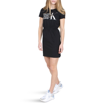 Calvin Klein Girls T-Shirt Dress Hybrid Logo 00913 Black